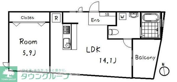 ロシェ沼袋の物件間取画像